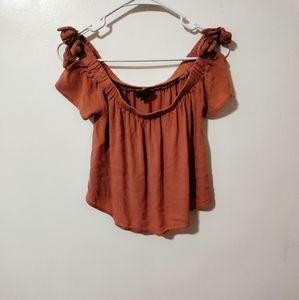 Pink off the shoulder blouse